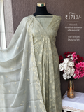 Crushed Shimmer Silk Embroidered 3-Piece Unstitched Suit Set
