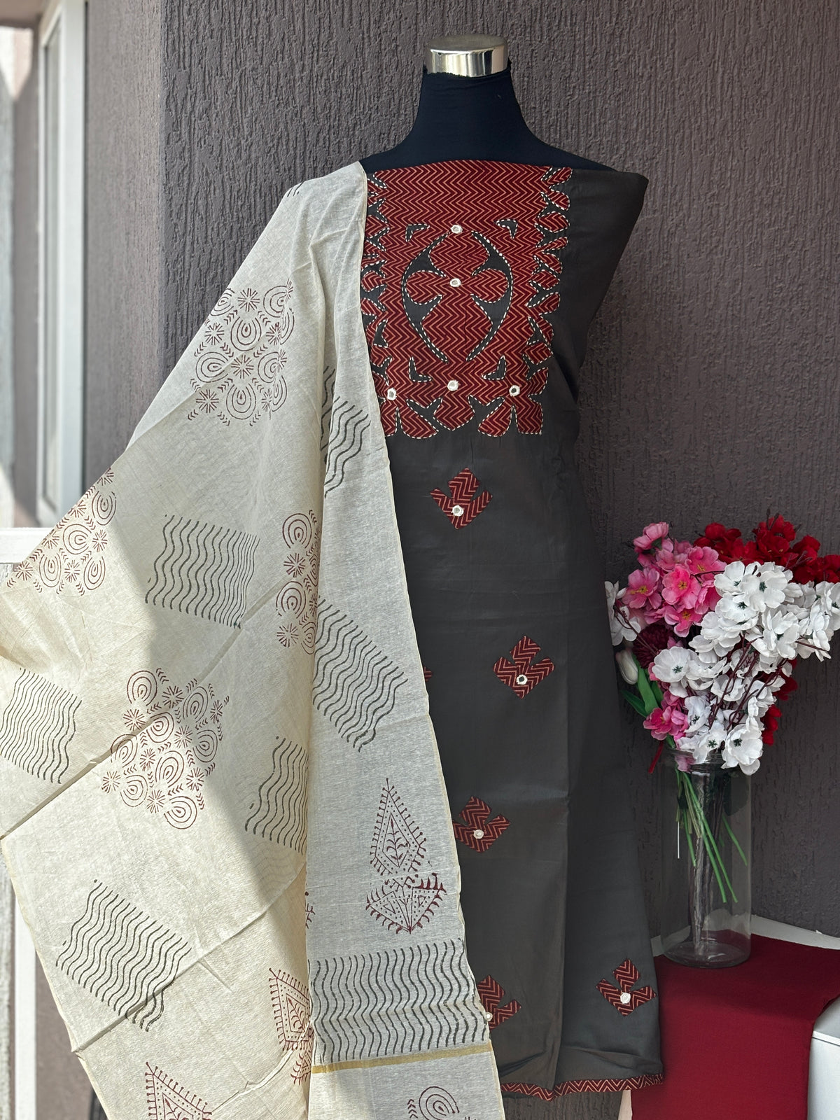 Cotton Printed 3-Piece Unstitched Suit Set