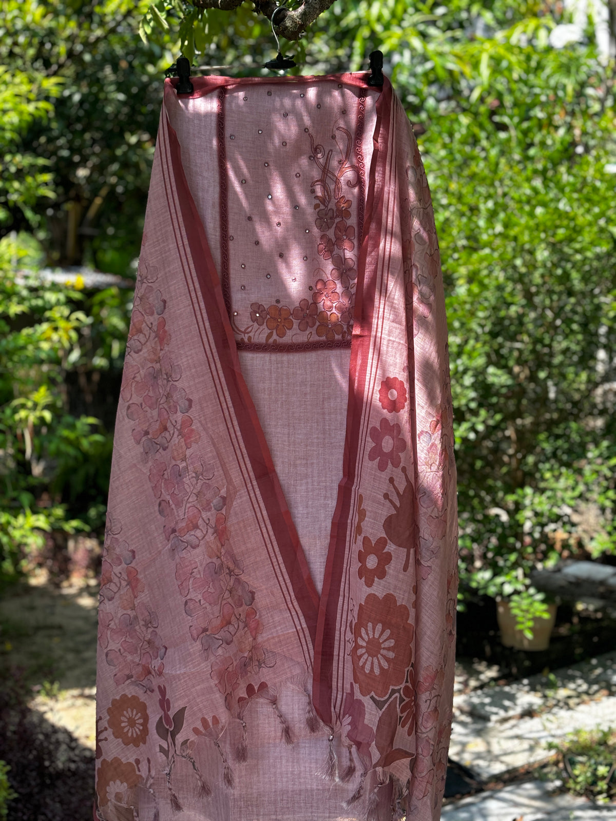 Linen Jute 3-Piece Unstitched Suit Material