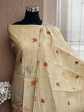 Jamdani Cotton Silk 3-Piece Unstitched Dress Material Set | Weavers Collections