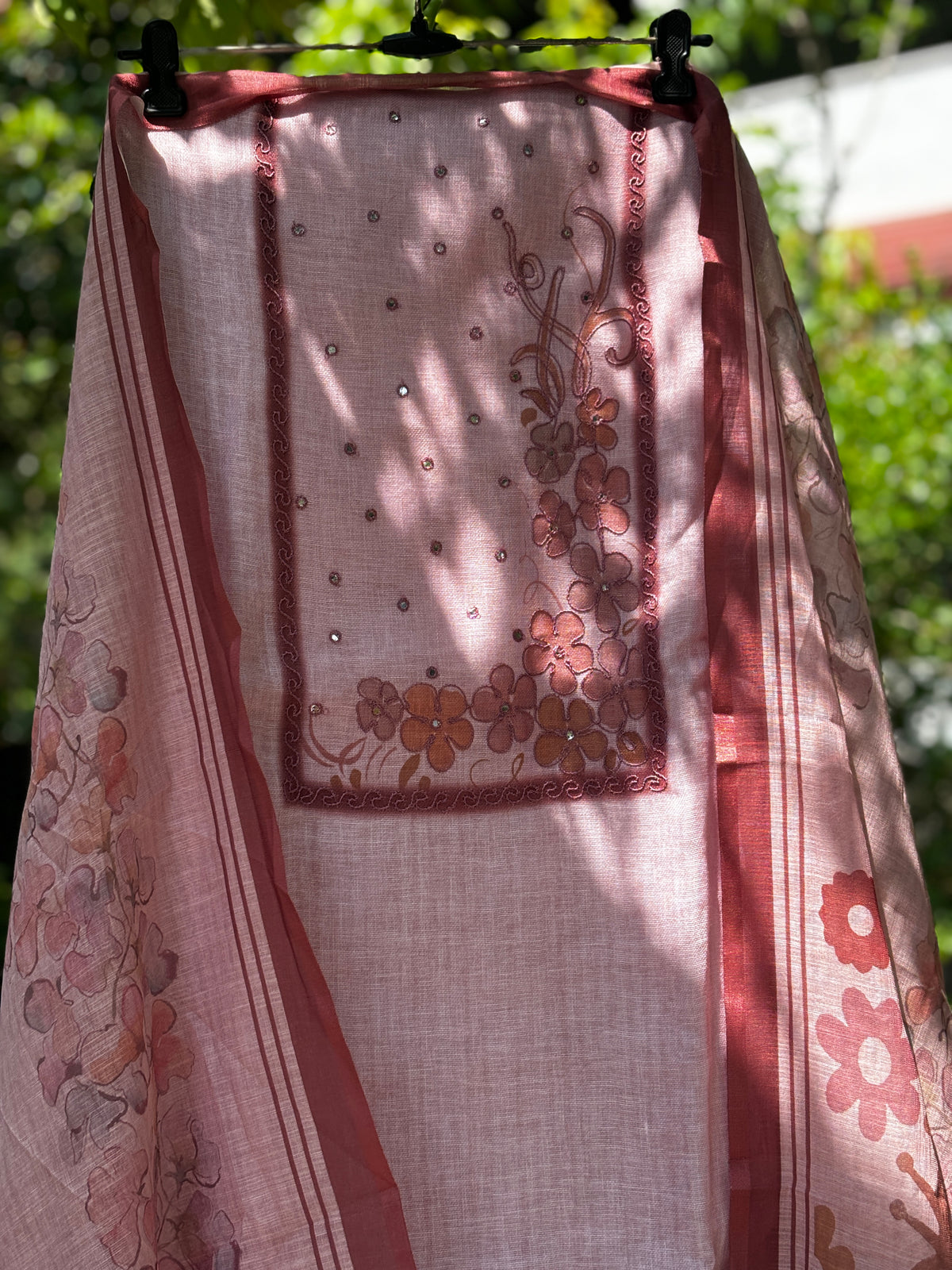 Linen Jute 3-Piece Unstitched Suit Material