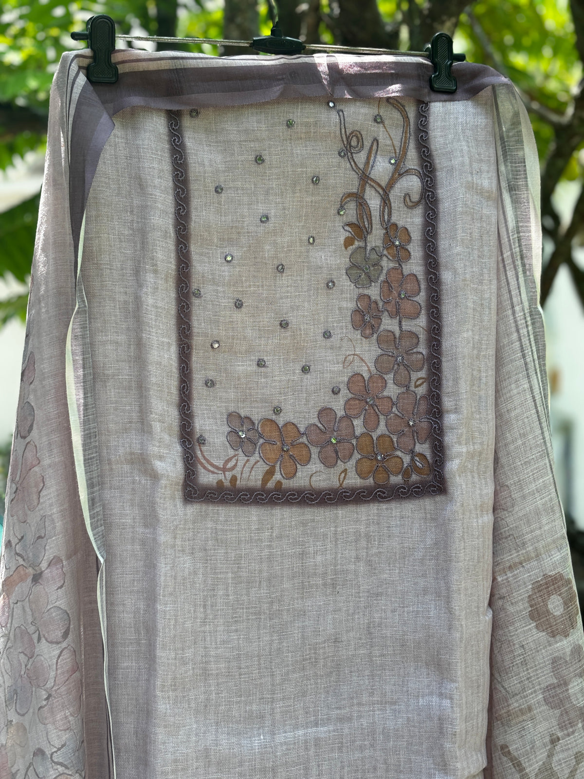 Linen Jute 3-Piece Unstitched Suit Material